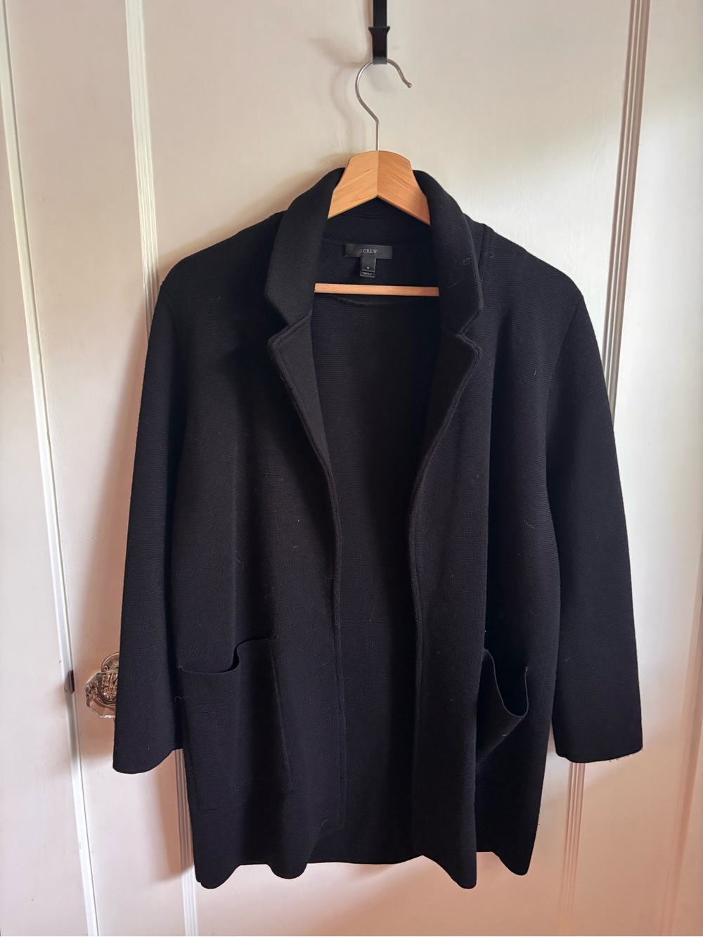 J. Crew Black Sweater Coat
